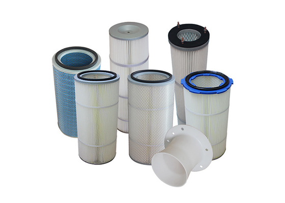 Glass Fiber Dust Collector Air Filter Cartridge ISO9001 Certification OEM